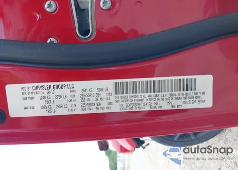 2014 Dodge Journey Sxt from USA, damaged, VIN 3C4PDDBG9ET154172